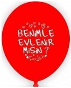 Benimle Evlenir Misin Balonu
